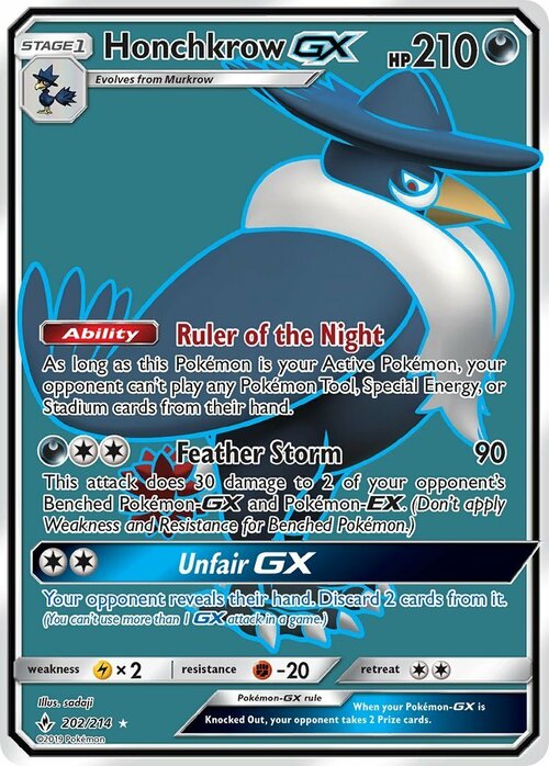 Honchkrow GX Card Front