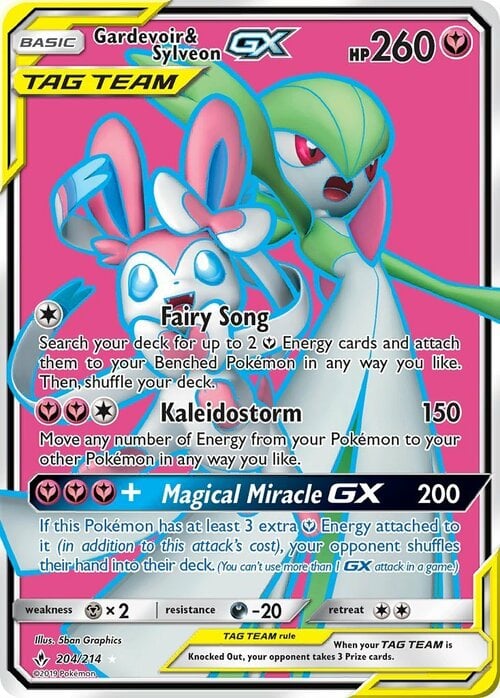 Gardevoir & Sylveon GX Card Front