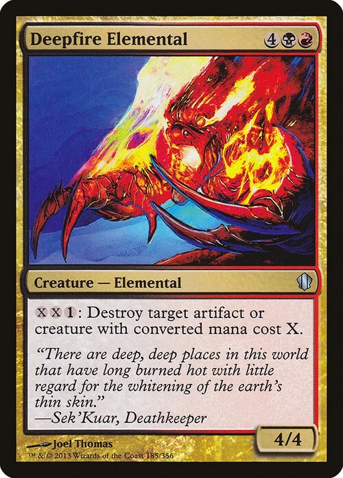 Deepfire Elemental Card Front