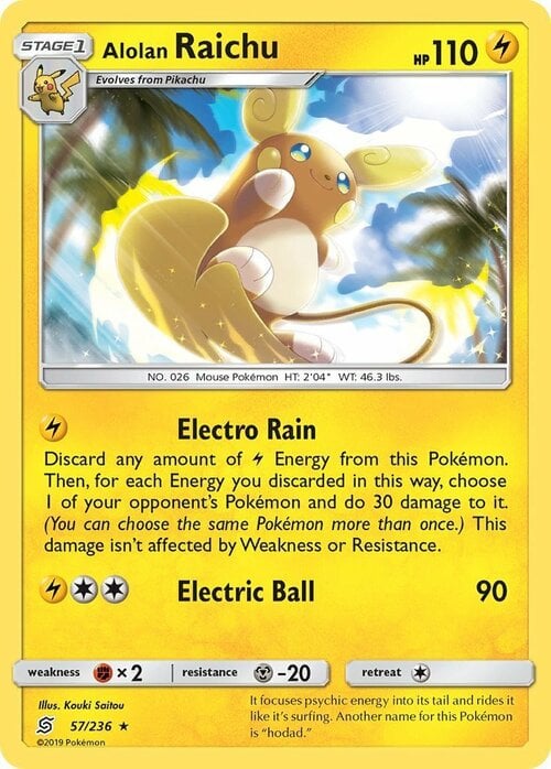 Alolan Raichu Card Front