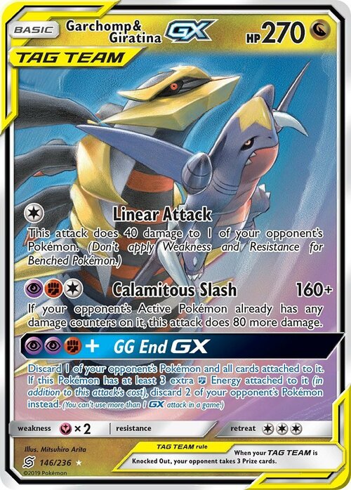 Garchomp & Giratina GX Card Front