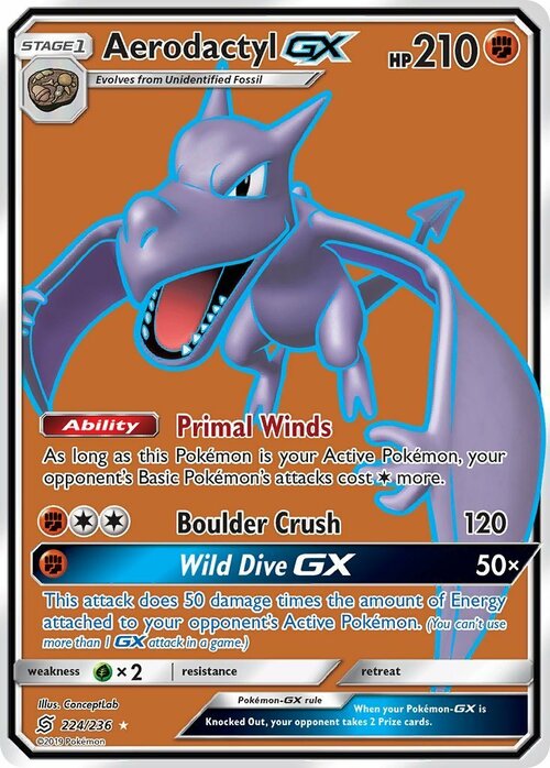 Aerodactyl GX Card Front