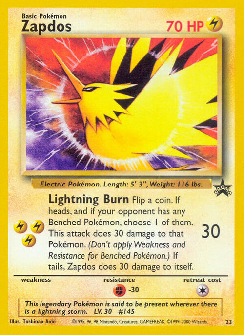 Zapdos Card Front