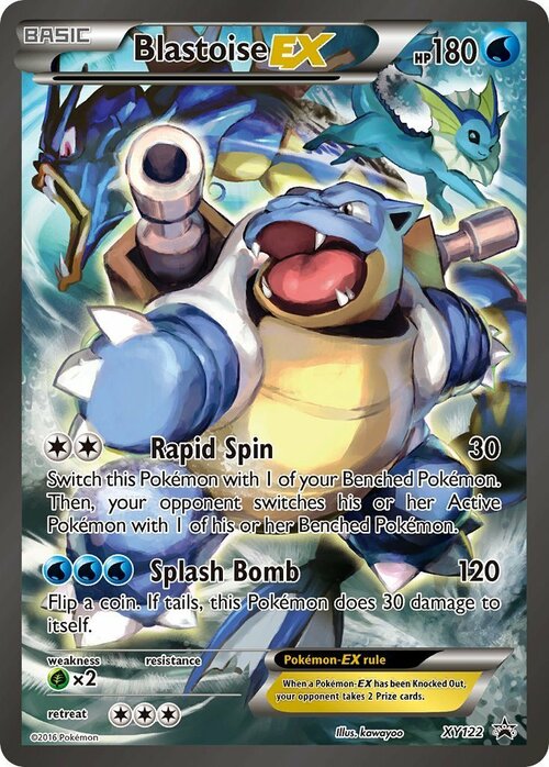 Blastoise EX Card Front