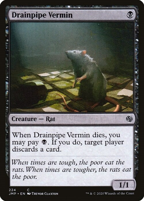 Drainpipe Vermin Card Front