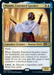 Niambi, Esteemed Speaker