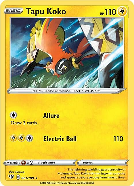 Tapu Koko Card Front