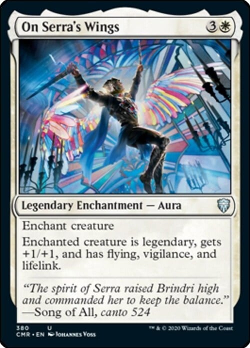 On Serra's Wings Card Front