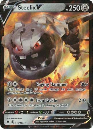 Steelix V Card Front