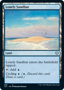 Lonely Sandbar Card Front