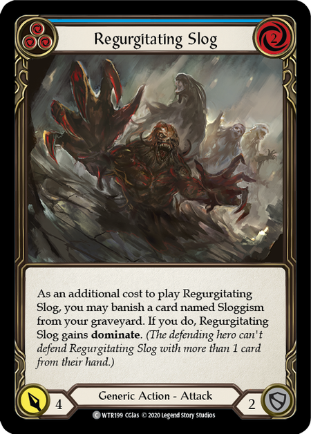 Regurgitating Slog - Blue Card Front