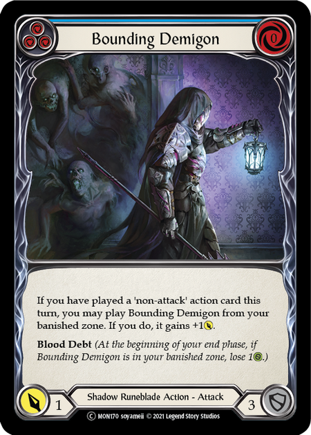 Bounding Demigon - Blue Card Front