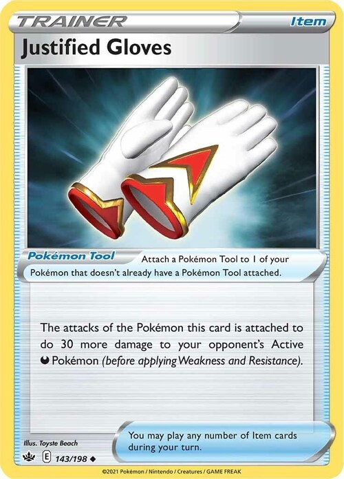 Justified Gloves Card Front