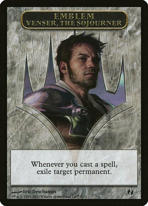 Venser, the Sojourner Emblem Card Front