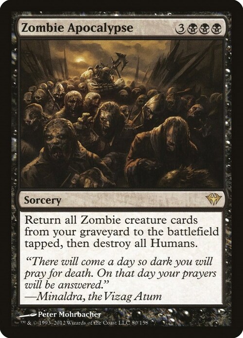 Zombie Apocalypse Card Front