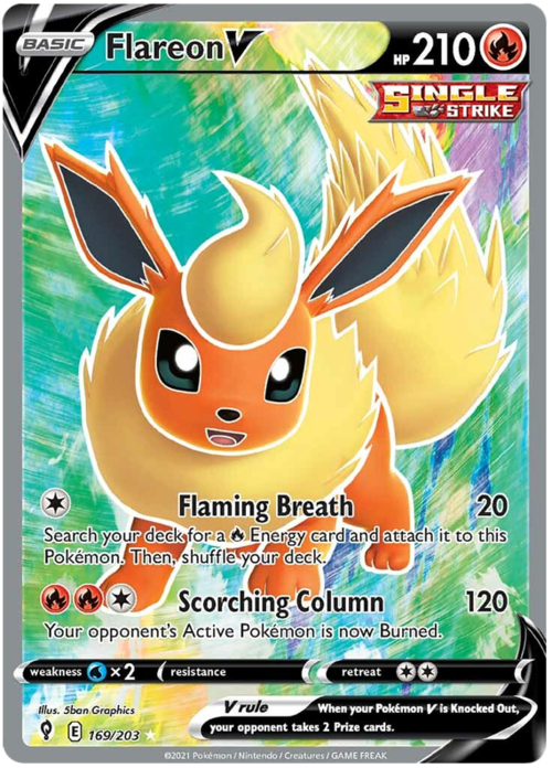 Flareon V Card Front