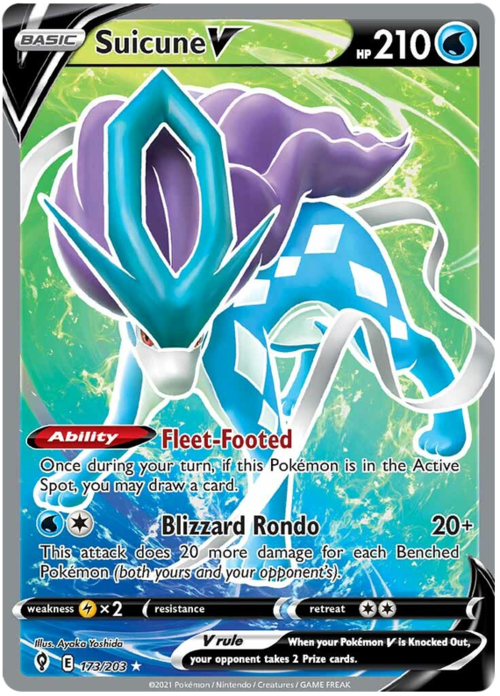 Suicune V Card Front