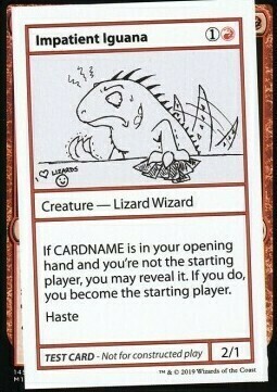 Impatient Iguana Card Front