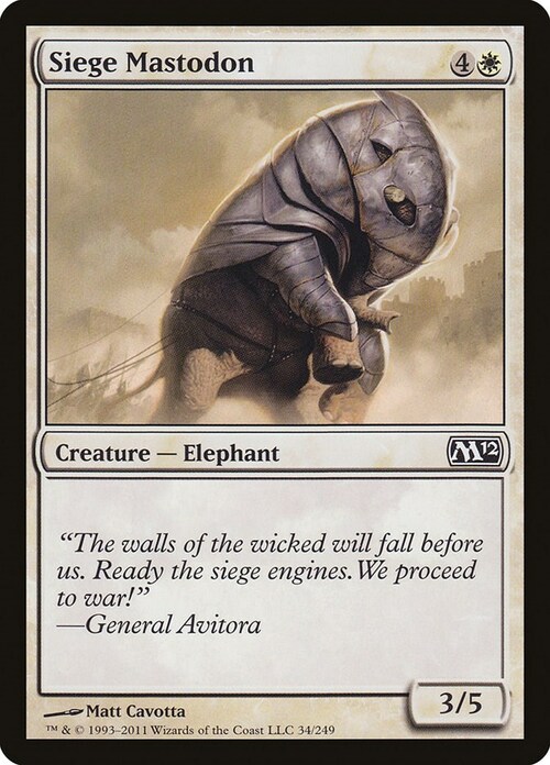 Siege Mastodon Card Front