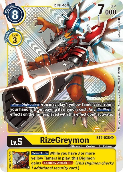 RizeGreymon Card Front