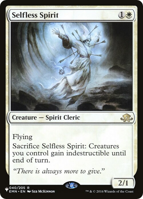 Selfless Spirit Card Front