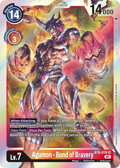 Agumon - Bond of Bravery Card Front