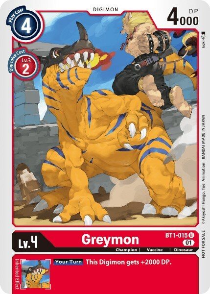 Greymon Card Front