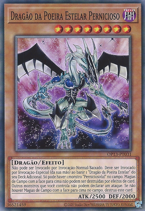 Malefic Stardust Dragon Card Front