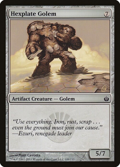 Hexplate Golem Card Front