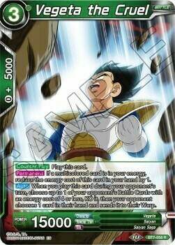 Vegeta the Cruel Card Front