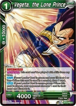 Vegeta, the Lone Prince Card Front