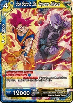 Son Goku & Hit, Supreme Alliance Card Front