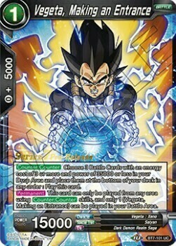 Vegeta, Making an Entrance Card Front