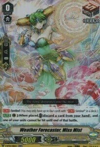 Weather Forecaster, Miss Mist Card Front