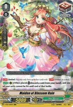 Maiden of Blossom Rain Card Front