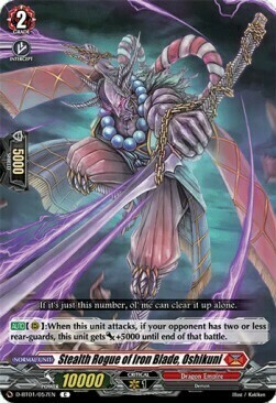 Stealth Rogue of Iron Blade, Oshikuni Card Front