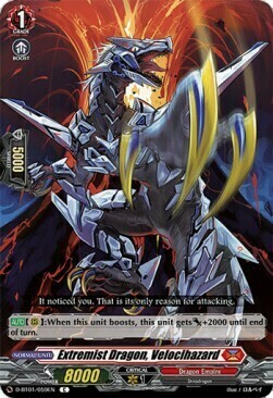 Extremist Dragon, Velocihazard Card Front