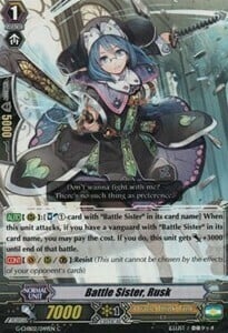 Battle Sister, Rusk Card Front