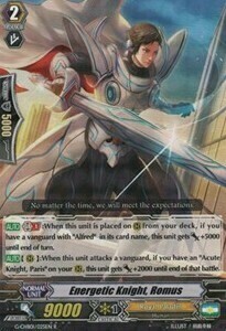 Energetic Knight, Romus Card Front