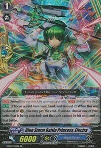 Blue Storm Battle Princess, Electra Card Front