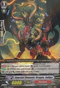 Exorcist Demonic Dragon, Indigo Card Front