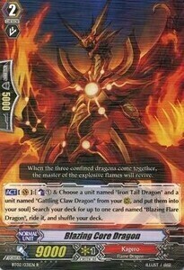 Blazing Core Dragon Card Front