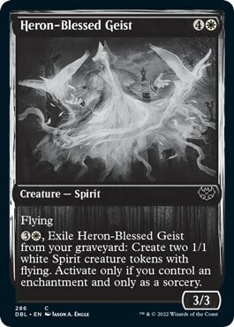 Heron-Blessed Geist Card Front