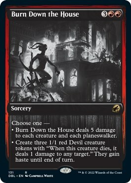 Burn Down the House Card Front