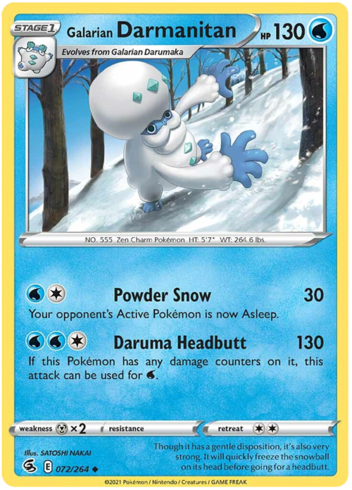 Galarian Darmanitan Card Front