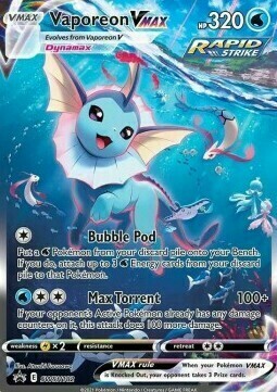 Vaporeon VMAX Card Front