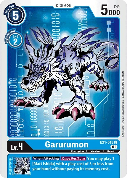 Garurumon Card Front