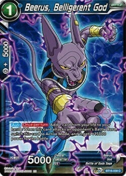 Beerus, Belligerent God Card Front