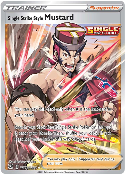 Single Strike Style Mustard Card Front