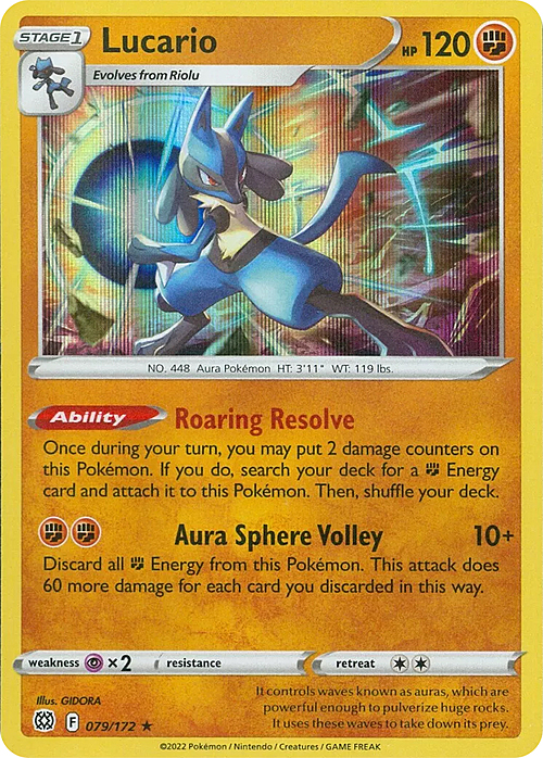 Lucario Card Front